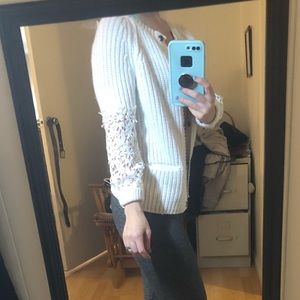 White Lauren Conrad cardigan